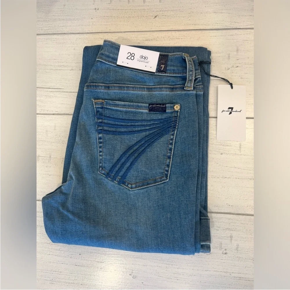 7 For All Mankind Dojo Original Jeans Women’s Flare Leg Trousers NWT Size 28